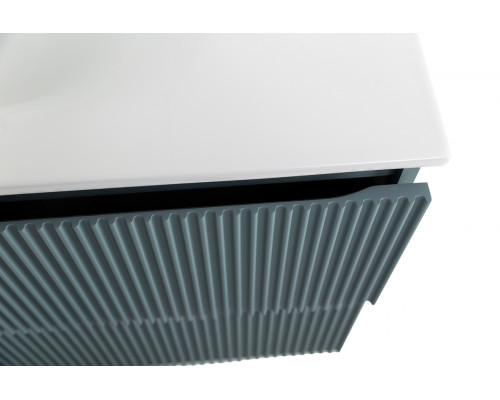 Тумба с раковиной подвесная 100 см, BelBagno UNO-1000-2C-SO-AO Голубой матовый, раковина белая BB-8099-100