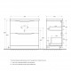Тумба с раковиной напольная BelBagno MARINO-800 Bianco Lucido, раковина белая BB800/450-LV-MR-AST