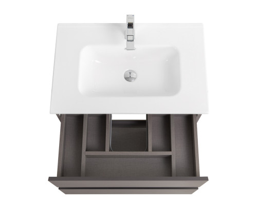Тумба с раковиной подвесная BelBagno KRAFT-600-2C-SO-GSO, 60 см, Темно-Серый Матовый, раковина белая BB600ETL