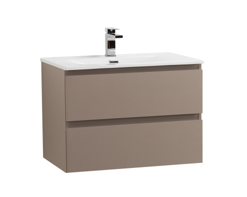 Тумба с раковиной подвесная BelBagno KRAFT-600-2C-SO-CO, 60 см, Бежевый Матовый, раковина белая BB-8099-60