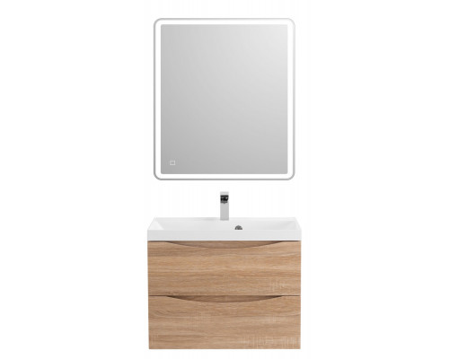 Тумба с раковиной для ванной BelBagno MARINO-600 Rovere Bianco, раковина белая