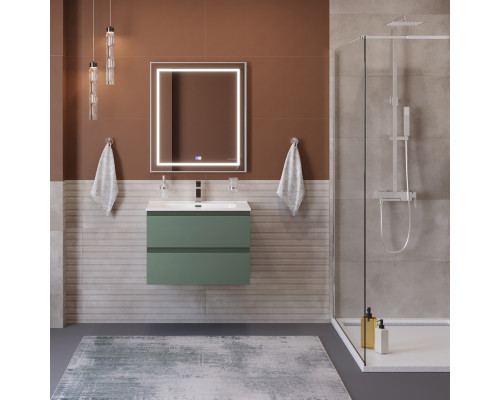 Тумба с раковиной подвесная BelBagno KRAFT-700-2C-SO-VO, 70 см, Еловый Матовый, раковина белая BB700ETL