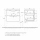 Тумба с раковиной подвесная BelBagno MARINO-600 Rovere Nature, раковина белая