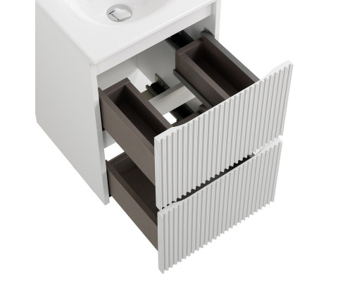 Тумба с раковиной подвесная 40 см, BelBagno UNO-MINI-400-2C-SO-BO Белая матовая, раковина белая BB-8099-3-40