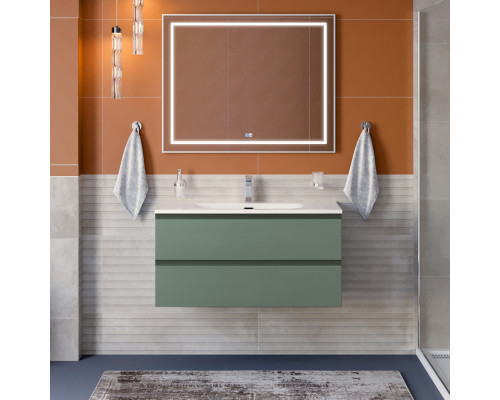 Тумба с раковиной подвесная BelBagno KRAFT-1000-2C-SO-VO, 100 см, Еловый Матовый, раковина белая BB-8099-100