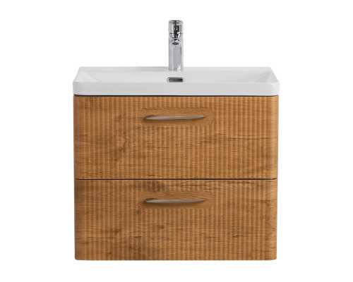 Подвесная тумба с раковиной Belbagno DUE 60 см Rovere Nature DUE-600-2C-SO-RN-P + BB-8076-3-60