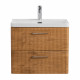 Подвесная тумба с раковиной Belbagno DUE 60 см Rovere Nature DUE-600-2C-SO-RN-P + BB-8076-3-60