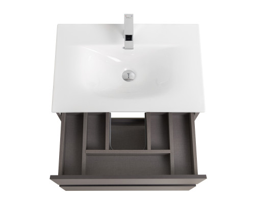 Тумба с раковиной подвесная BelBagno KRAFT-700-2C-SO-GSO, 70см, Темно-Серый Матовый, раковина белая BB-8099-70