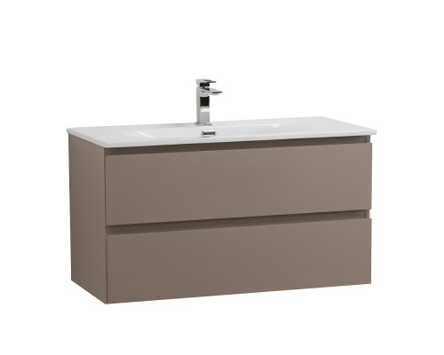 Тумба с раковиной подвесная BelBagno KRAFT-900-2C-SO-CO, 90 см, Бежевый Матовый, раковина белая BB-8099-90