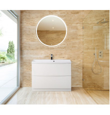 Тумба с раковиной напольная BelBagno MARINO-800 Bianco Lucido, раковина белая BB800/450-LV-MR-AST