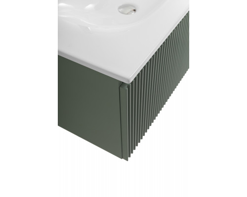 Тумба с раковиной подвесная 80 см, BelBagno UNO-800-1C-SO-VO Еловый матовый, раковина белая BB-8099-80