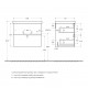 Подвесная тумба с раковиной Belbagno DUE 60 см Rovere Nature DUE-600-2C-SO-RN-P + BB-8076-3-60