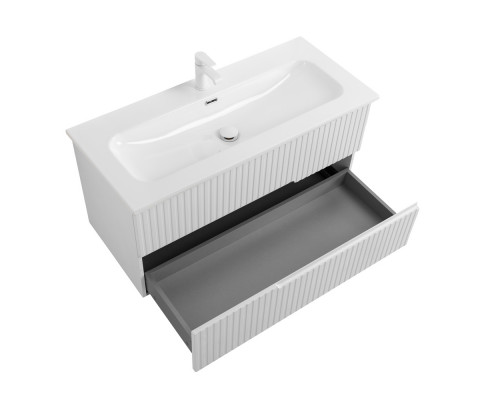 Мебель для ванной подвесная CEZARES DUET-N-1000-2C-SO-FBS-P Ясень Белый Софт