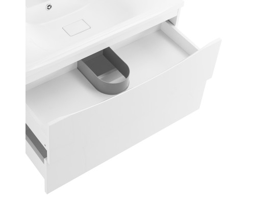 Тумба с раковиной подвесная BelBagno Marino-800, Bianco Lucido, раковина белая BB800/450-LV-MR-PR