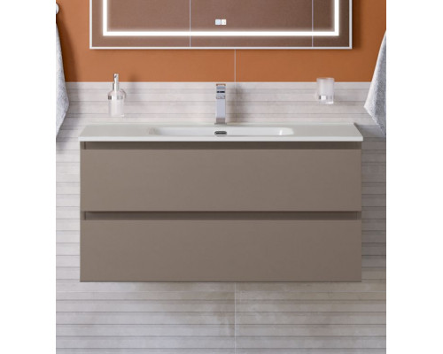 Тумба с раковиной подвесная BelBagno KRAFT-1000-2C-SO-CO, 100 см, Бежевый Матовый, раковина белая BB1000ETL