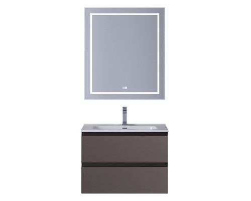 Тумба с раковиной подвесная BelBagno KRAFT-700-2C-SO-GSO, 70 см, Темно-Серый Матовый, раковина белая BB700ETL