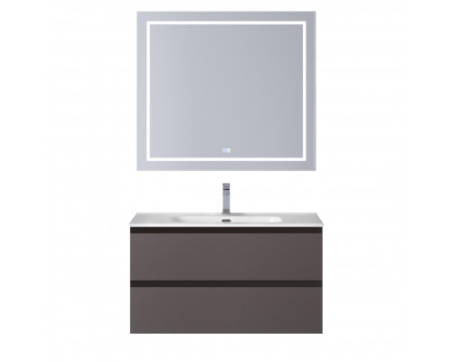 Тумба с раковиной подвесная BelBagno KRAFT-800-2C-SO-GSO, 80 см, Темно-Серый Матовый, раковина белая BB800ETL