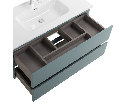 Тумба с раковиной подвесная BelBagno KRAFT-1000-2C-SO-AO Голубой матовый, раковина белая BB1000ETL