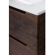 Тумба с раковиной подвесная 80 см, BelBagno ETNA39-800/390-2C-SO-RW-P Rovere Moro, раковина BB800/390ETL белая