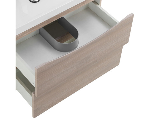 Тумба с раковиной BelBagno MARINO-600 Rovere Grigio, раковина белая