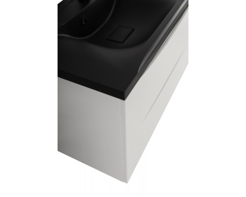 Тумба с раковиной подвесная BelBagno Marino-800, Bianco Lucido, раковина черная BB800/450-LV-ART-PR-NERO