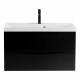Тумба с раковиной подвесная BelBagno MARINO-800 Nero Lucido, раковина белая BB800/450-LV-MR-AST
