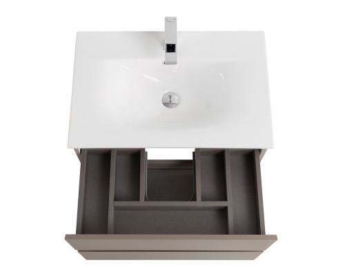 Тумба с раковиной подвесная BelBagno KRAFT-600-2C-SO-CO, 60 см, Бежевый Матовый, раковина белая BB-8099-60