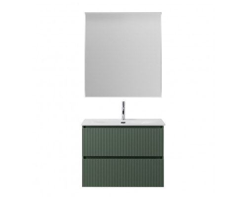 Тумба с раковиной подвесная 80 см, BelBagno UNO-MINI-800-2C-SO-VO Еловый матовый, раковина белая BB-8099-3-80