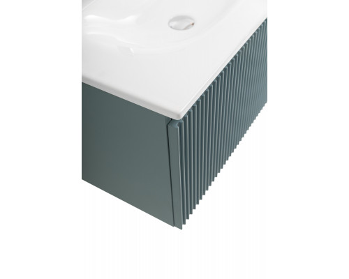 Тумба с раковиной подвесная 80 см, BelBagno UNO-800-1C-SO-AO Голубой матовый, раковина белая BB-8099-80