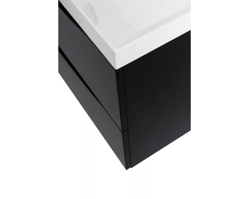 Тумба с раковиной подвесная BelBagno MARINO-700 Nero Lucido, раковина белая