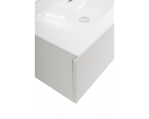 Тумба с раковиной подвесная 100 см, BelBagno UNO-1000-1C-SO-BO Bianco Opaco, раковина белая BB-8099-100