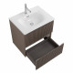 Тумба с раковиной подвесная 60 см, BelBagno UNO-MINI-600-2C-SO-СO Бежевый матовый, раковина белая BB-8099-3-60