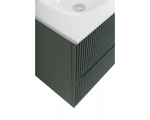 Тумба с раковиной подвесная 60 см, BelBagno UNO-600-2C-SO-VO Еловый матовый, раковина белая BB-8099-60