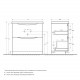 Тумба с раковиной напольная BelBagno MARINO-800 Bianco Lucido, раковина белая BB800/450-LV-MR-PR