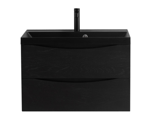 Тумба с раковиной подвесная BelBagno MARINO-800 Rovere Cioccolato Amaro, раковина  BB800/450-LV-ART-AST-NERO