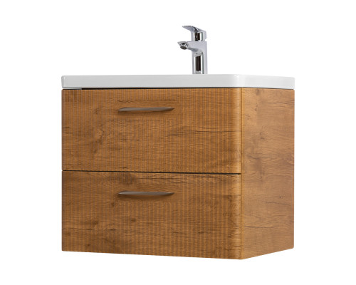 Подвесная тумба с раковиной Belbagno DUE 60 см Rovere Nature DUE-600-2C-SO-RN-P + BB-8076-3-60