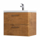 Подвесная тумба с раковиной Belbagno DUE 60 см Rovere Nature DUE-600-2C-SO-RN-P + BB-8076-3-60