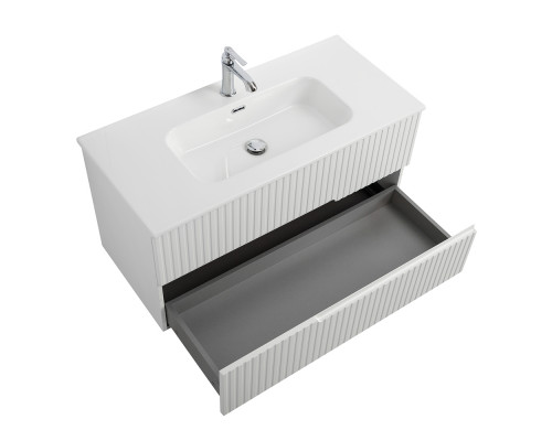 Мебель для ванной подвесная CEZARES DUET-N-1000-2C-SO-AS-P Альпака Брашированная