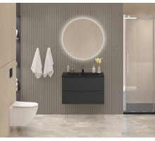 Тумба с раковиной подвесная BelBagno MARINO-800 Nero Lucido, раковина черная BB800/450-LV-ART-PR-NERO