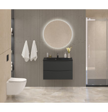 Тумба с раковиной подвесная BelBagno MARINO-800 Nero Lucido, раковина черная BB800/450-LV-ART-PR-NERO