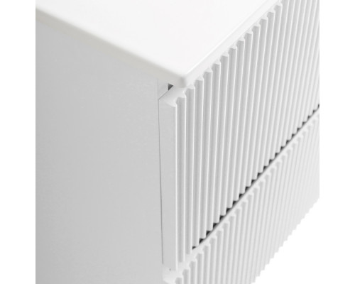 Тумба с раковиной подвесная 120 см, BelBagno UNO-1200-4C-SO-BO Bianco Opaco, раковина белая BB-8099-120-2 с 2-я чашами