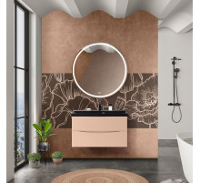 Тумба с раковиной подвесная BelBagno MARINO-800 Crema Opaco, раковина черная  BB800/450-LV-ART-AST-NERO