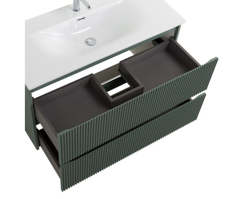 Тумба с раковиной подвесная 120 см, BelBagno UNO-1200-2C-SO-VO Еловый матовый, раковина белая BB-8099-120