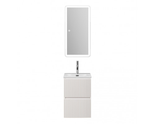 Тумба с раковиной подвесная 40 см, BelBagno UNO-MINI-400-2C-SO-BO Белая матовая, раковина белая BB-8099-3-40