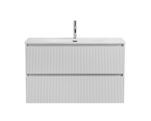 Тумба с раковиной подвесная 120 см, BelBagno UNO-1200-2C-SO-BO Bianco Opaco, раковина белая BB-8099-120