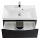 Тумба с раковиной подвесная BelBagno MARINO-600 Nero Lucido, раковина белая