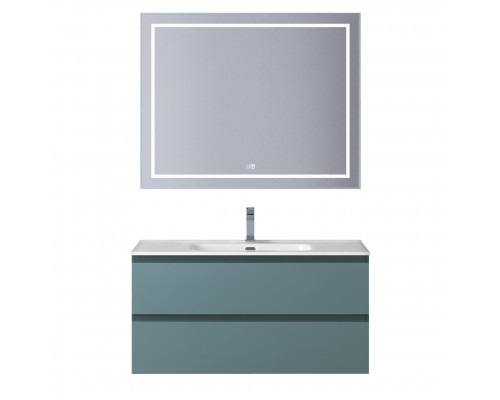 Тумба с раковиной подвесная BelBagno KRAFT-1000-2C-SO-AO Голубой матовый, раковина белая BB1000ETL