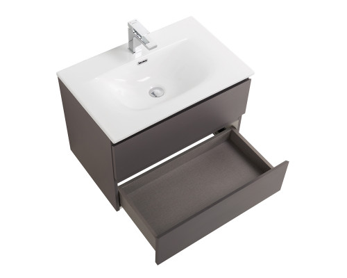 Тумба с раковиной подвесная BelBagno KRAFT-600-2C-SO-GSO, 60см, Темно-Серый Матовый, раковина белая BB-8099-60