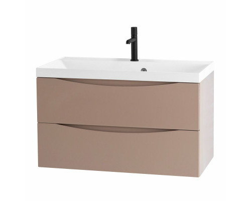 Тумба с раковиной подвесная BelBagno MARINO-800 Capucino Lucido, раковина белая BB800/450-LV-MR-AST