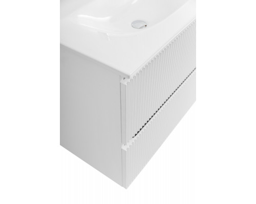 Тумба с раковиной подвесная 80 см, BelBagno UNO-800-2C-SO-BO Bianco Opaco, раковина белая BB-8099-80